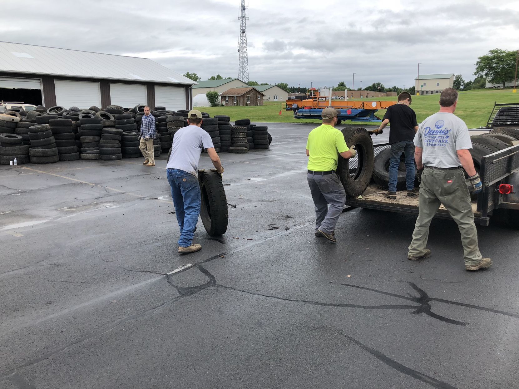 Tires in tow